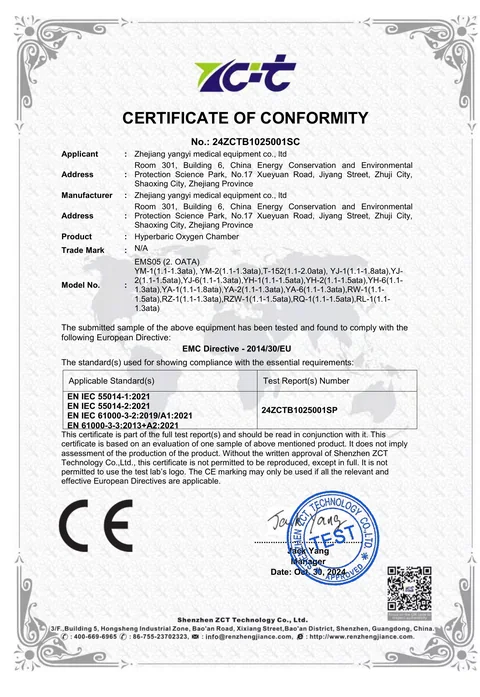 Certificate of Conformity — EMC Directive 2014/30/EU