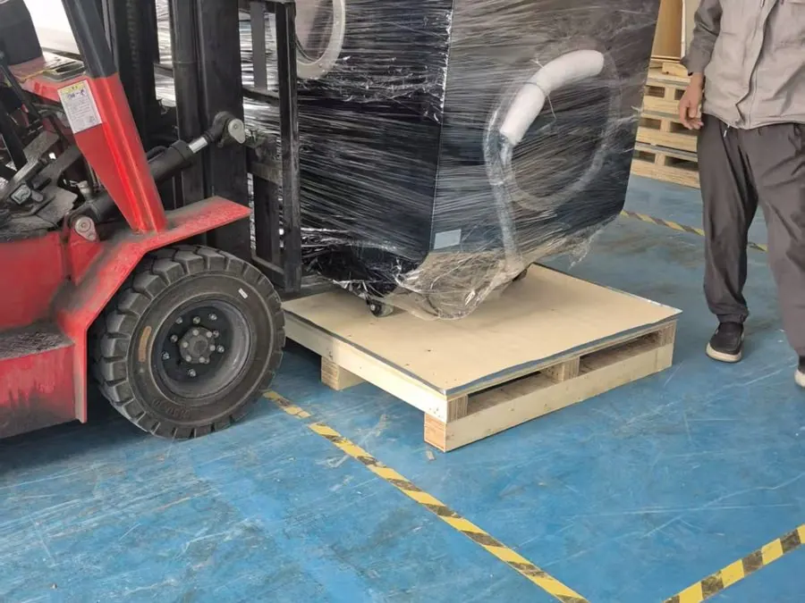 Moving a wrapped chamber