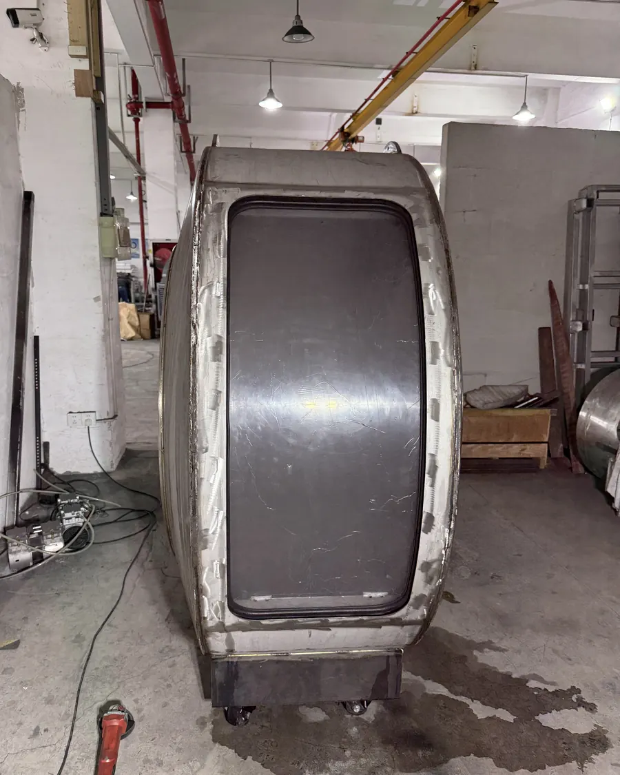 Door in bare steel