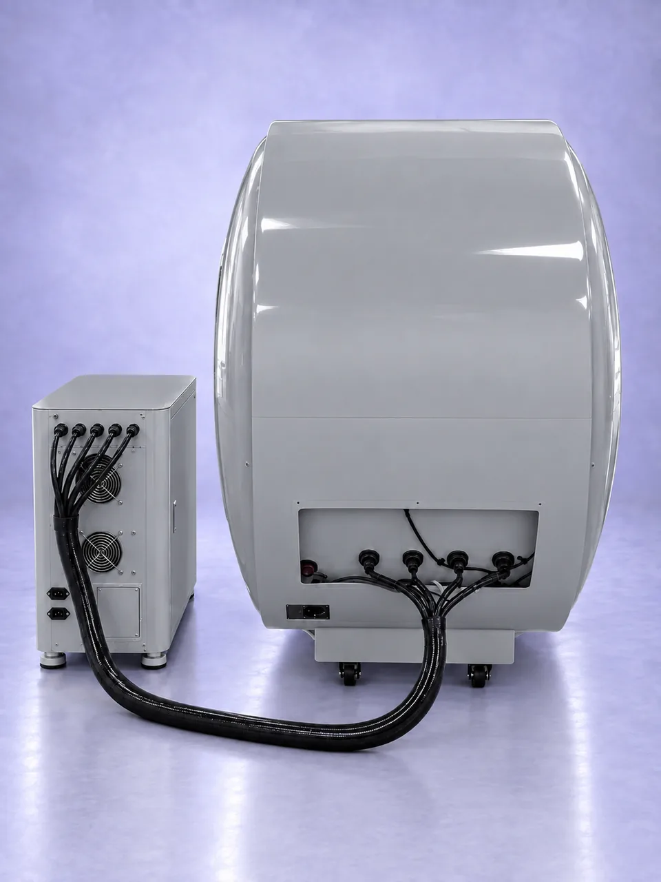 LUMEN in Light Grey — rear, with main unit