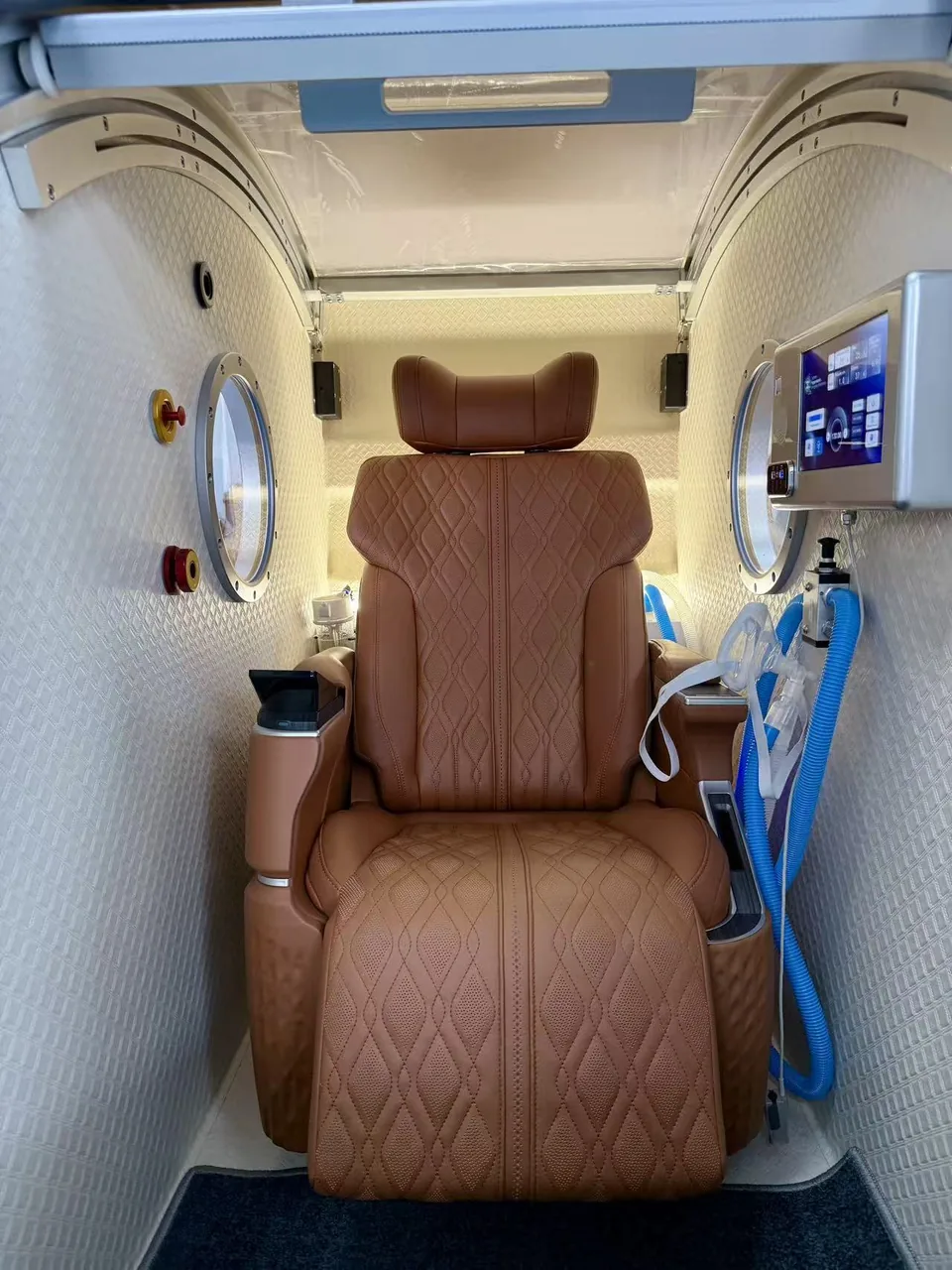 Brown NAPA seat with BIBS inside ORION
